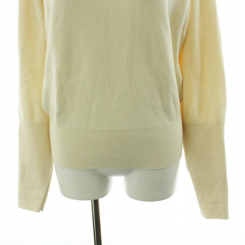 キャバン CABaN ニット セーター 長袖 コットン カシミヤ混 F 白 