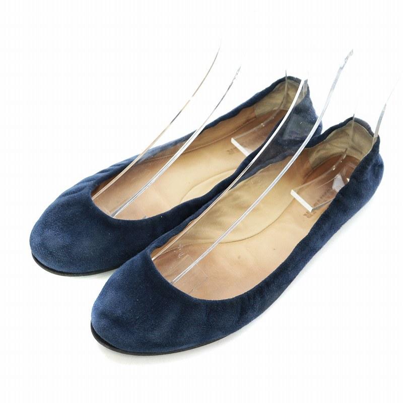 ジルサンダー ネイビーバレエシューズ JIL SANDER ジルサンダー 靴 36