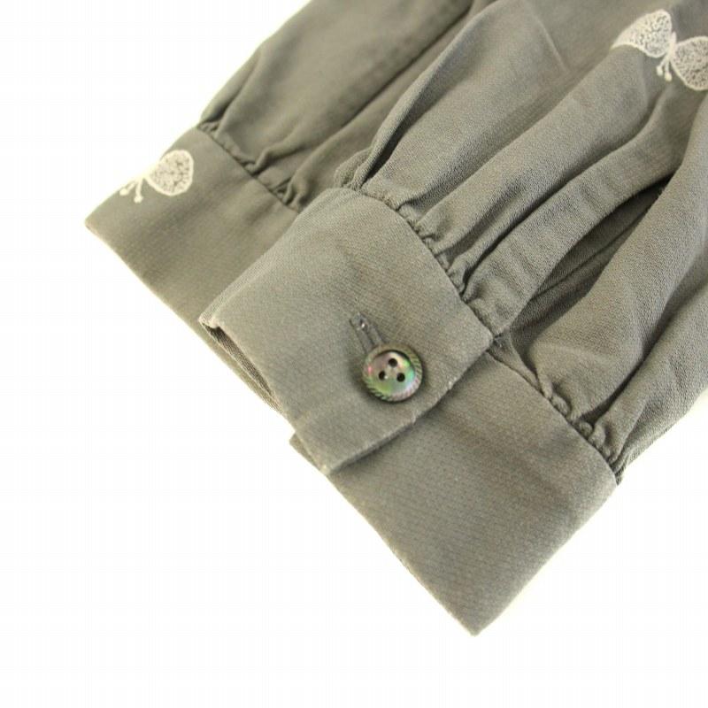 ミナペルホネンchoucho刺繍ブラウス40サイズ 美品 ミナペルホネン 蝶ブラウス サイズ40