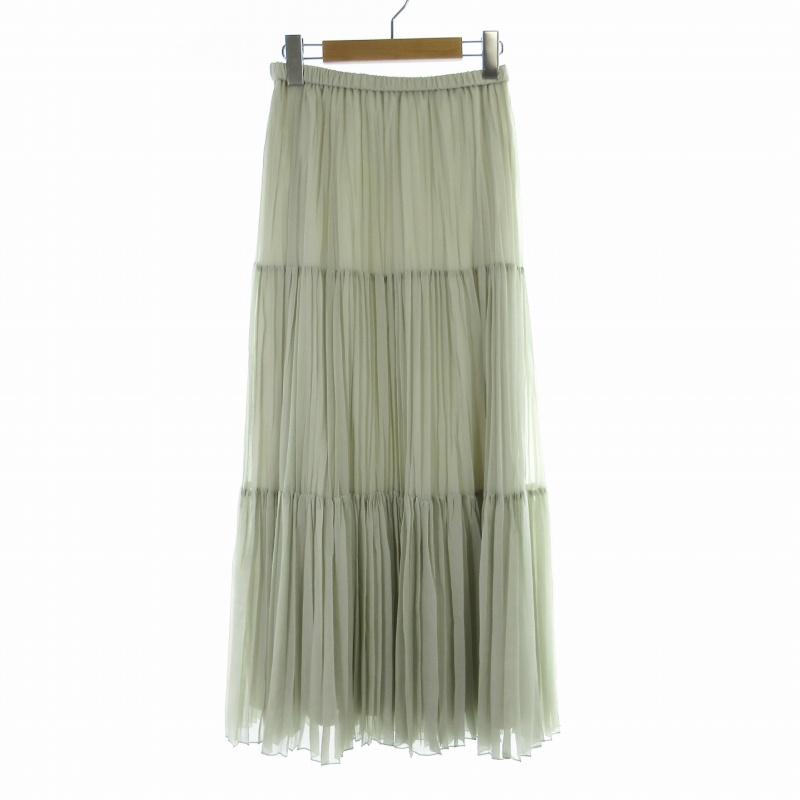 イエナ ジョーゼットプリーツティアードスカート36レディース 