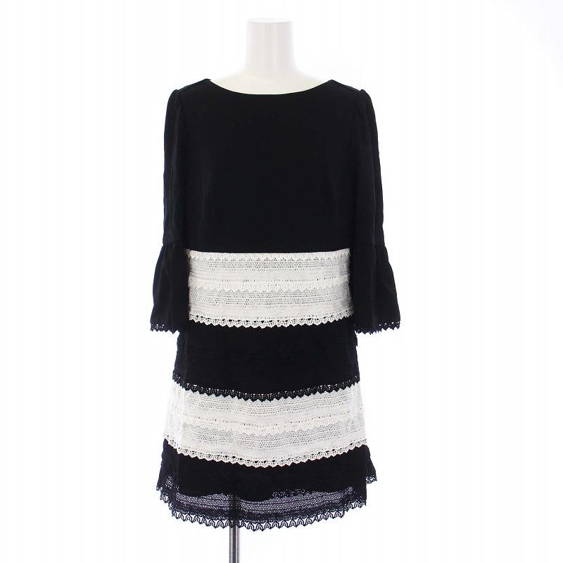 未使用品 トゥービーシック TO BE CHIC タグ付き ワンピース ミニ 七分  