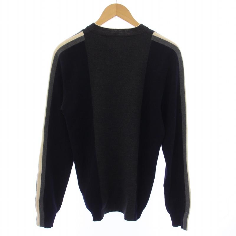 マルニ MARNI バイカラーニット セーター 長袖 クルーネック ウール 46 