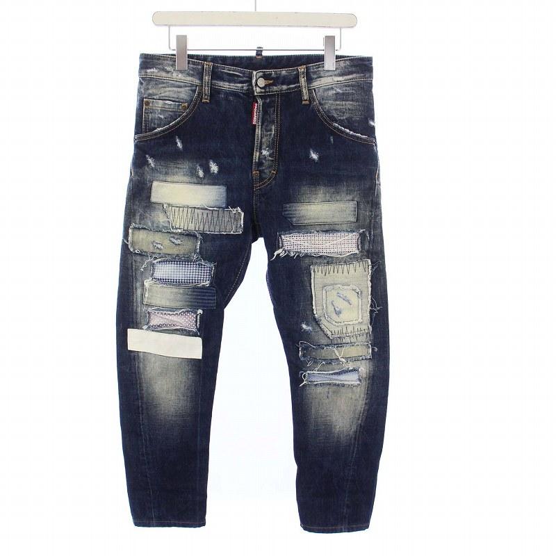 DSQUARED2 パッチワークダメージデニム