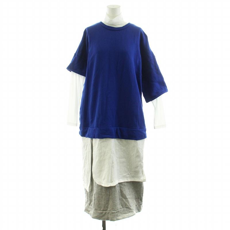 エンフォルド ENFOLD 22SS バックウォームレイヤードドレス ワンピース  