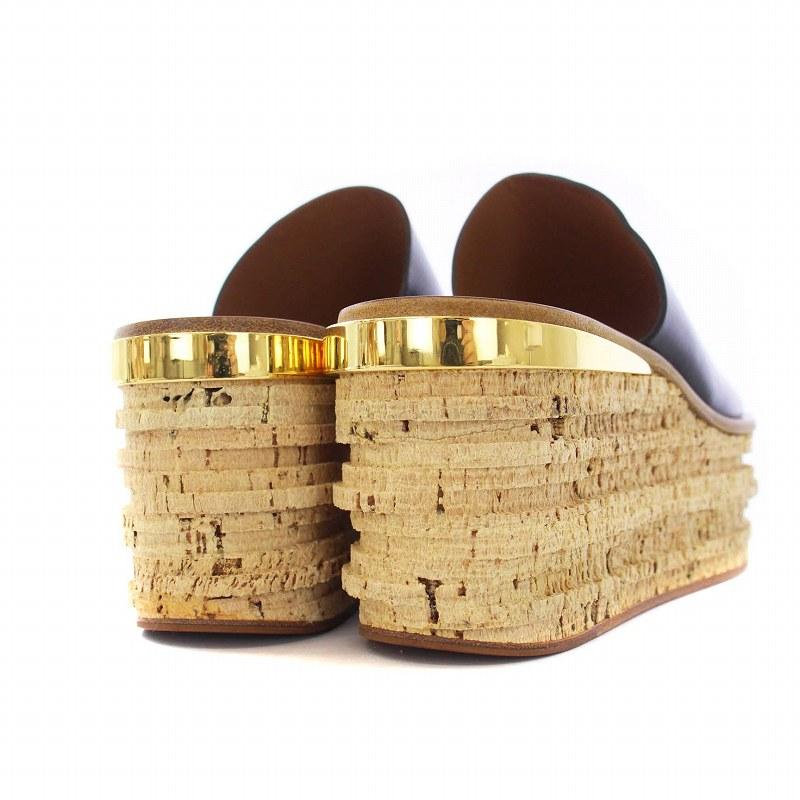 Chloe クロエ CHLOE CAMILLE サンダル 厚底 コルクヒール レザー 37  