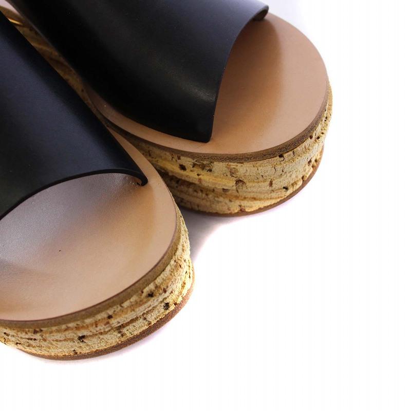 Chloe クロエ CHLOE CAMILLE サンダル 厚底 コルクヒール レザー 37  