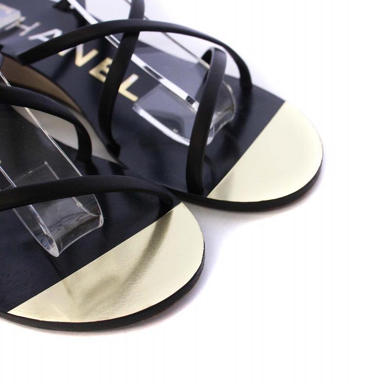 CHANEL ウッドソールサンダル ブラック 箱袋有 39C 【公式通販】