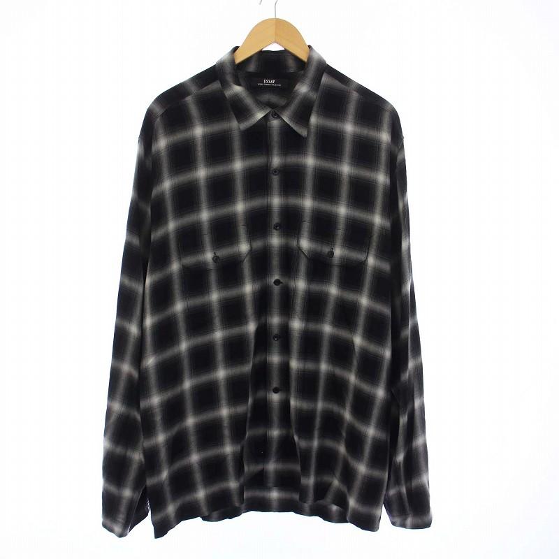 エッセイ ESSAY SSCOLLECTION CPO SHIRT シャドウチェック オンブレ 