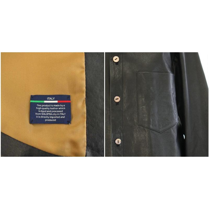パラスパレス Pallas Palace ラムレザージャケット シャツ パラスパレス Pallas Palace ラムレザージャケット シャツ