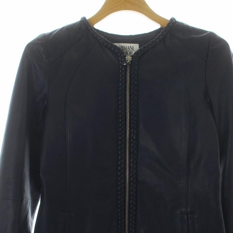 アルマーニ ジュニア ARMANI Jr シープレザージャケット ノーカラー  