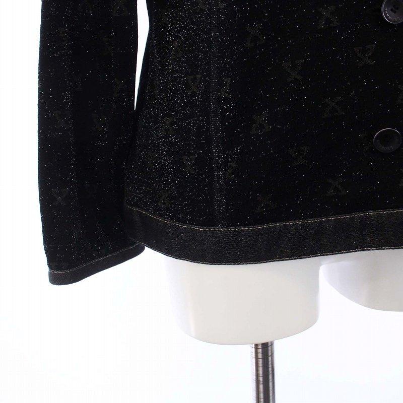 レオナール LEONARD FASHION テーラードジャケット ニット 3B ロゴ 総 