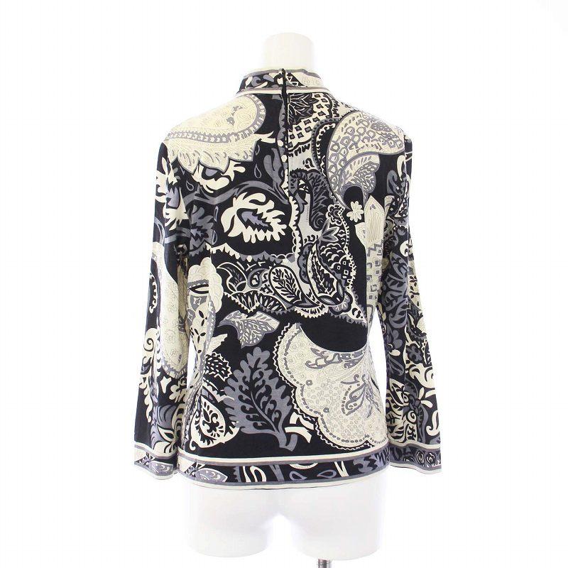 LEONARD レオナール 花柄 カーディガン ノーカラー ジャケット