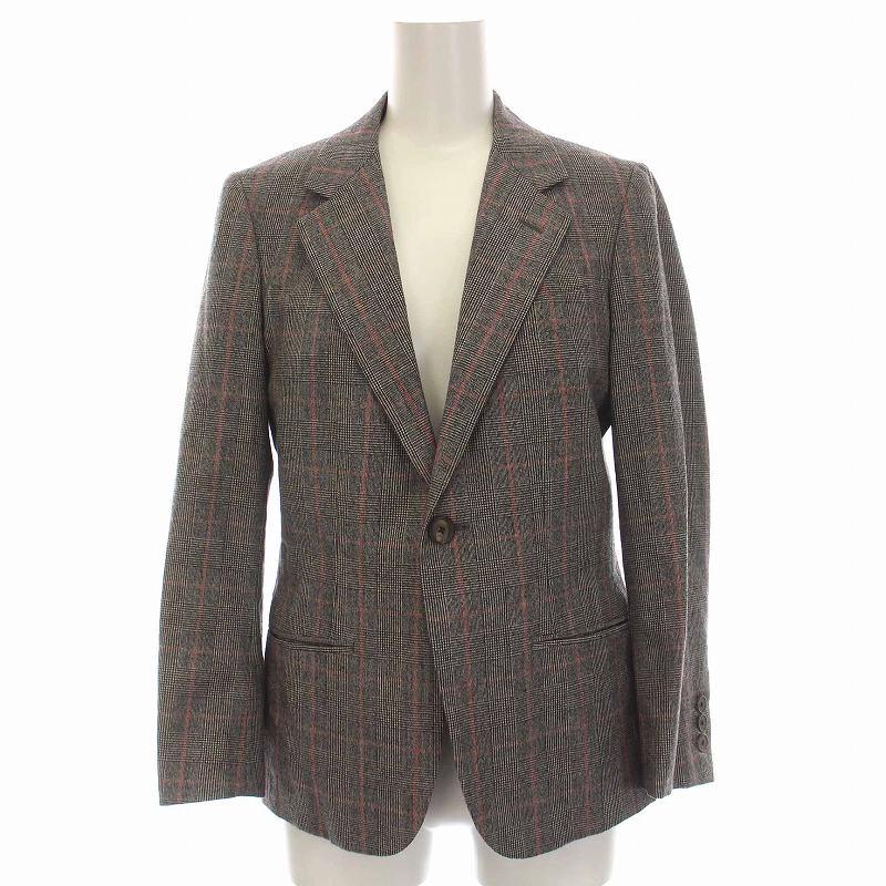特価 Drawer ドゥロワー ウールグレンチェック テーラードジャケット 36 セール】グレンチェック柄ダブルテーラードジャケット