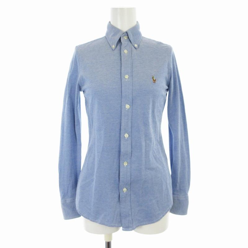 ラルフローレン RALPH LAUREN KNIT OXFORD ボタンダウンシャツ ロゴ 