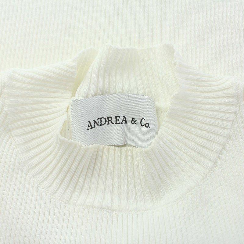 アンドレアアンドコー ANDREA&Co. リブニット カットソー ハイネック 