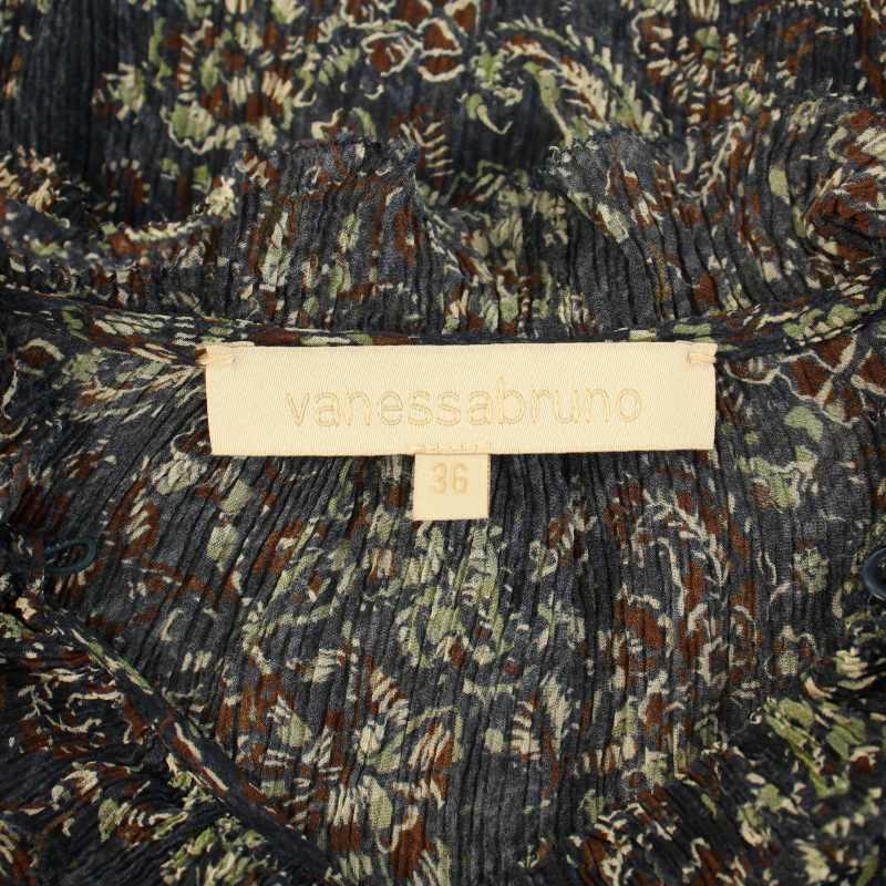vanessabruno ヴァネッサブリューノ シャツ 長袖 総柄 シルク混