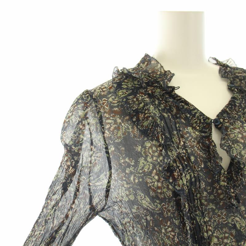 vanessabruno ヴァネッサブリューノ シャツ 長袖 総柄 シルク混 vanessabruno ヴァネッサブリューノ シャツ 長袖 総柄 シルク混