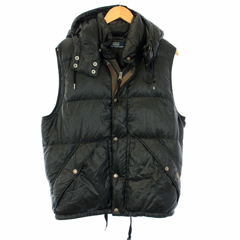 Polo Ralph Lauren フード付きダウンベスト M ブラック｜Polo by Ralph