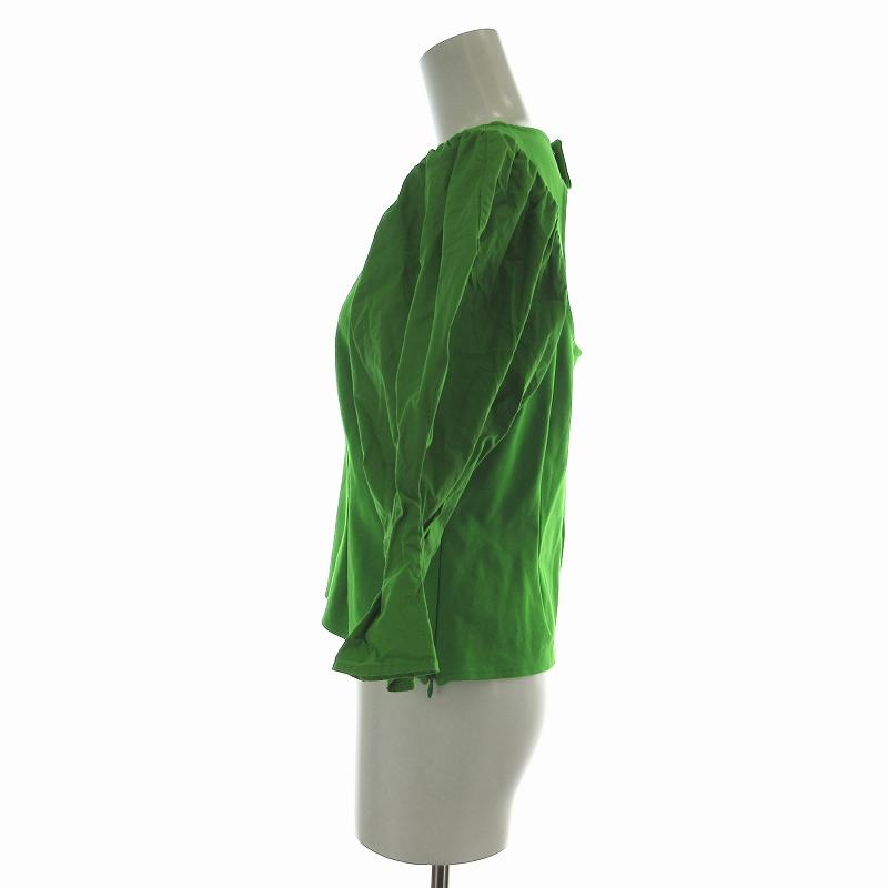 ameri CANDY SLEEVE DOCKING BLOUSE ブラウス緑