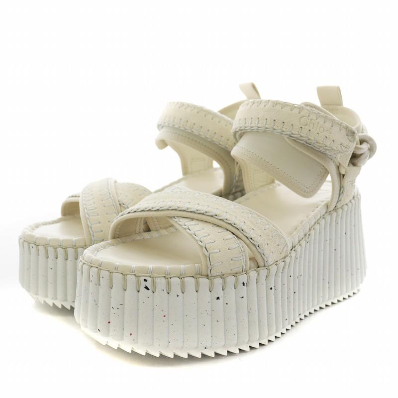 Chloe 厚底サンダル 37(Chloe クロエ CHLOE 24SS Nama サンダル Chloe 厚底サンダル 37(Chloe クロエ CHLOE 24SS Nama サンダル