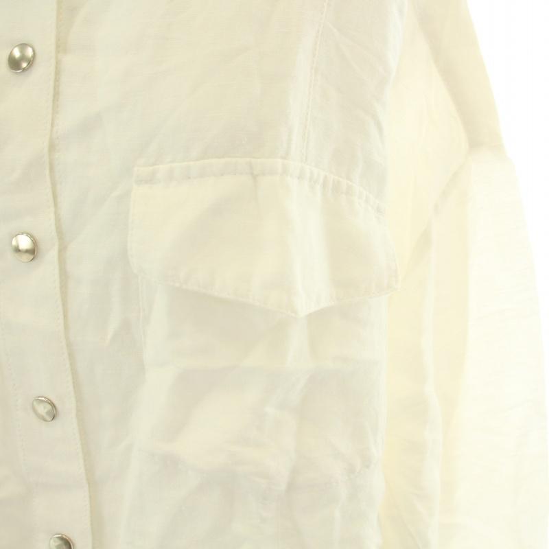 ほぼ未使用ルーニィ★ツイード ノーカラージャケット LOUNIE　ホワイト ほぼ未使用ルーニィ☆ツイード ノーカラージャケット LOUNIE