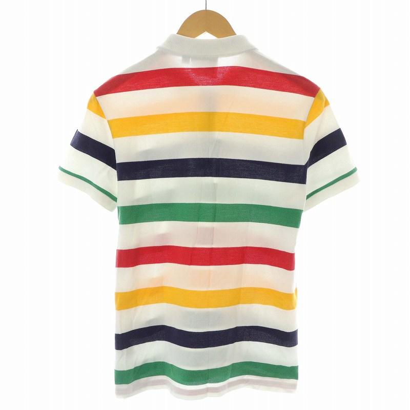 LACOSTE（ラコステ） ポロシャツ カットソー 半袖 ボーダー ロゴ 