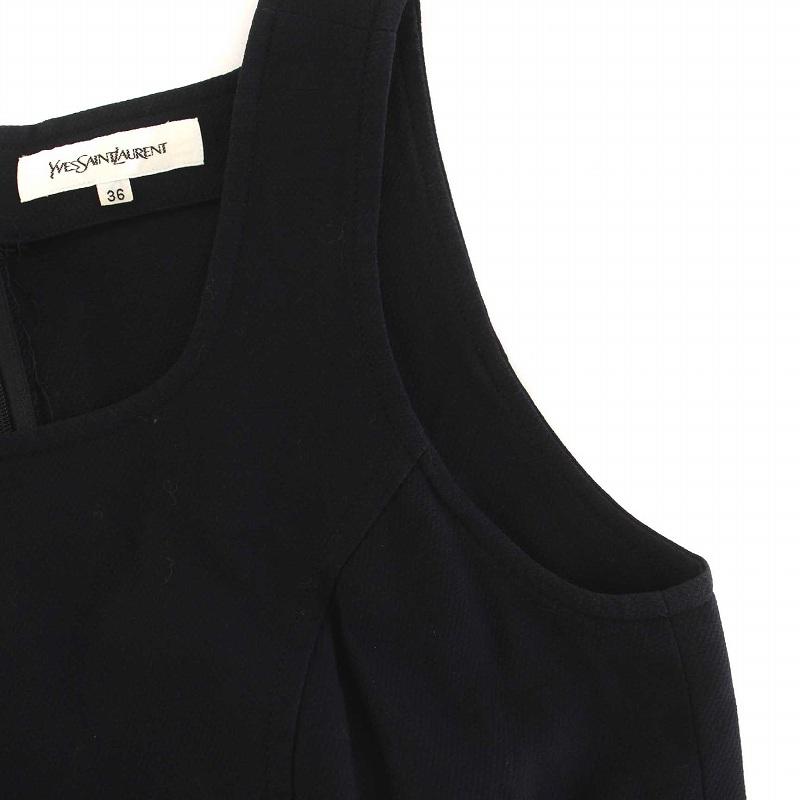 イヴサンローラン YVES SAINT LAURENT ノースリーブ ワンピース ひざ丈  