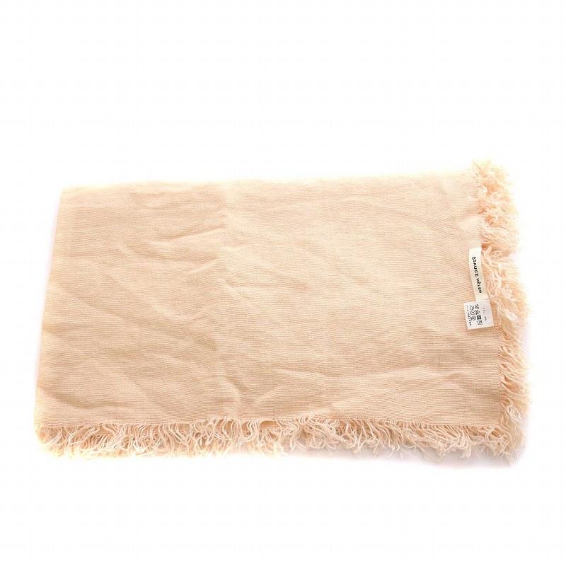 アソースメレ　リネン100% フリンジ付きマフラー 日本製(オフホワイト) アソースメレ ASAUCE MELER リネン フリンジ ストール マフラー 麻100