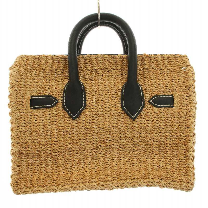 シー SEA かごバッグ カゴバッグ ハンドバッグ 切替 ベージュ 黒  