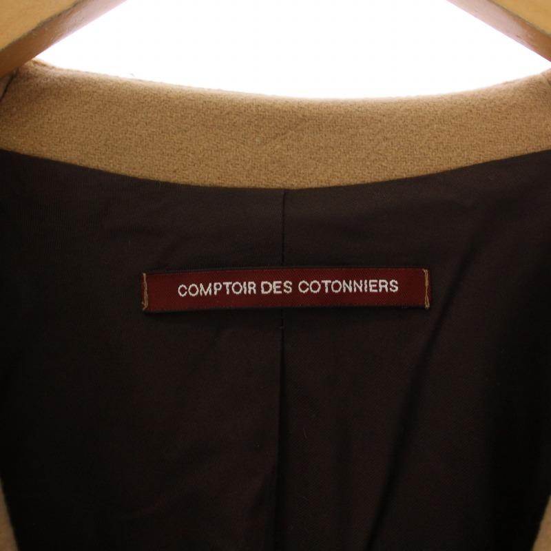 コントワーデコトニエ　カシミヤ　ノーカラーロングコート　オーバーサイズ コントワーデコトニエ カシミヤ ノーカラーロングコート