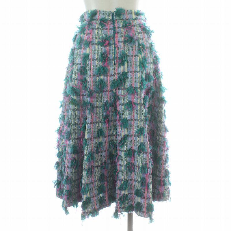 マイストラーダ Mystrada フリンジフレアスカート ロング ミモレ  