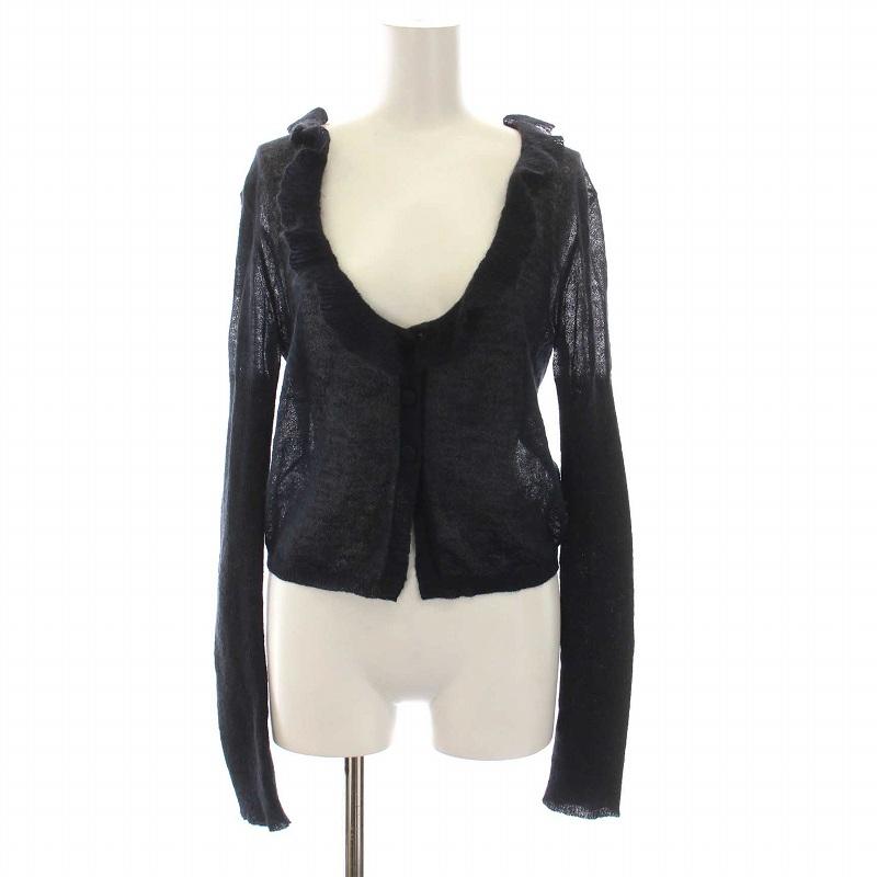 ジバンシィ GIVENCHY カーディガン モヘヤ ニット ボレロ フリル 長袖  