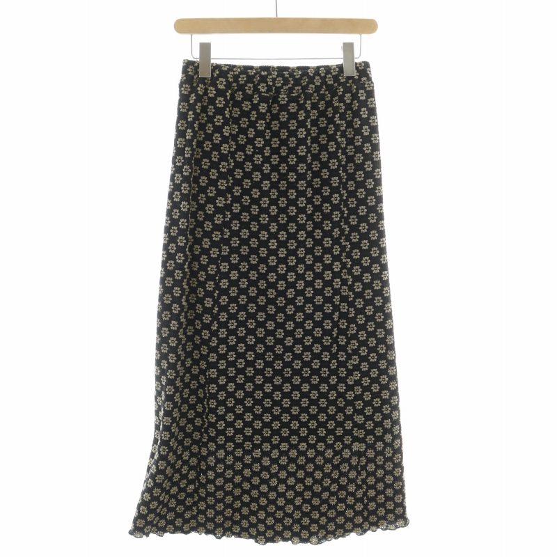 MARK & LONA 花総柄 スカート サイドロゴ ストレッチ有 サイズS MARK & LONA 花総柄 スカート サイドロゴ ストレッチ有 サイズS