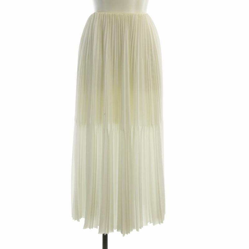 アストラット ASTRAET ロングプリーツスカート マキシ 0 XS 白  