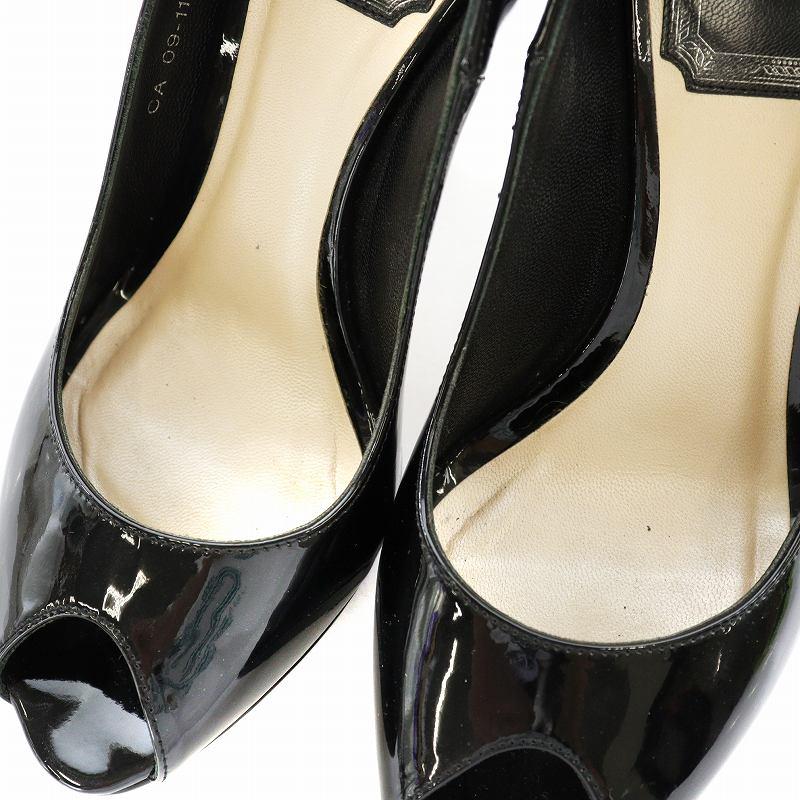 Diorブラックエナメルパンプス 中古・古着通販】Christian Dior (クリスチャン ディオール