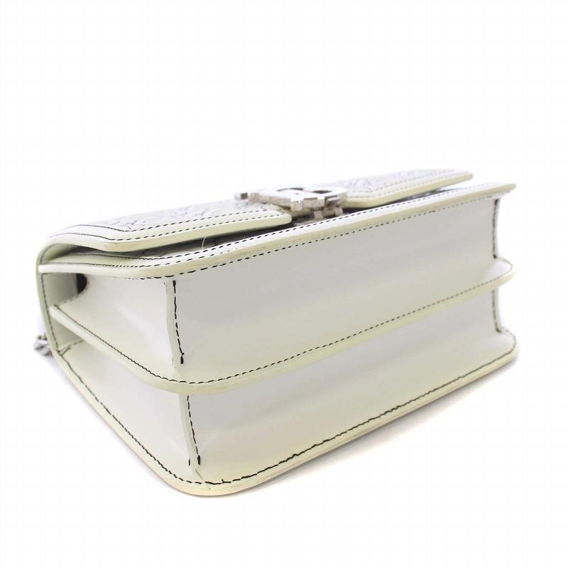 BURBERRY ホワイトレザー ショルダーバッグ BURBERRY バーバリー ミニポシェット ショルダーバッグ レザー