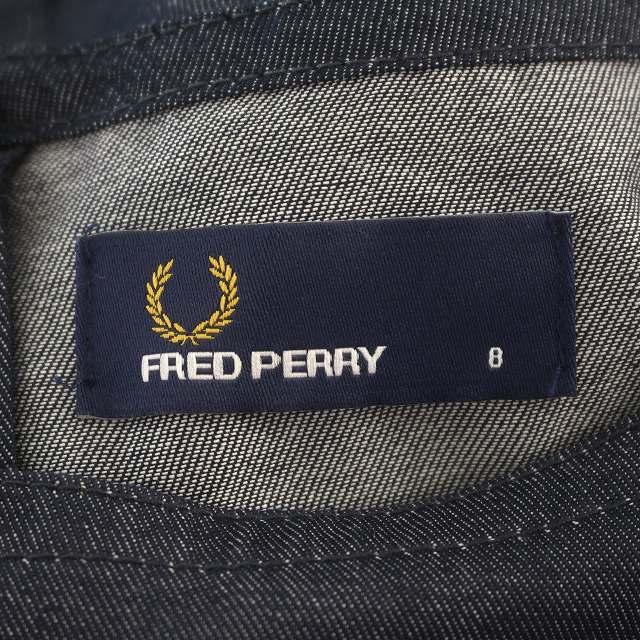 フレッドペリー FRED PERRY デニム ノースリーブ ワンピース ひざ丈  