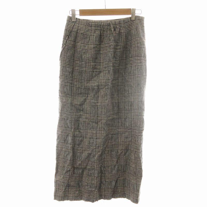 アドーア ADORE コットングレンチェックタックフレアースカート  