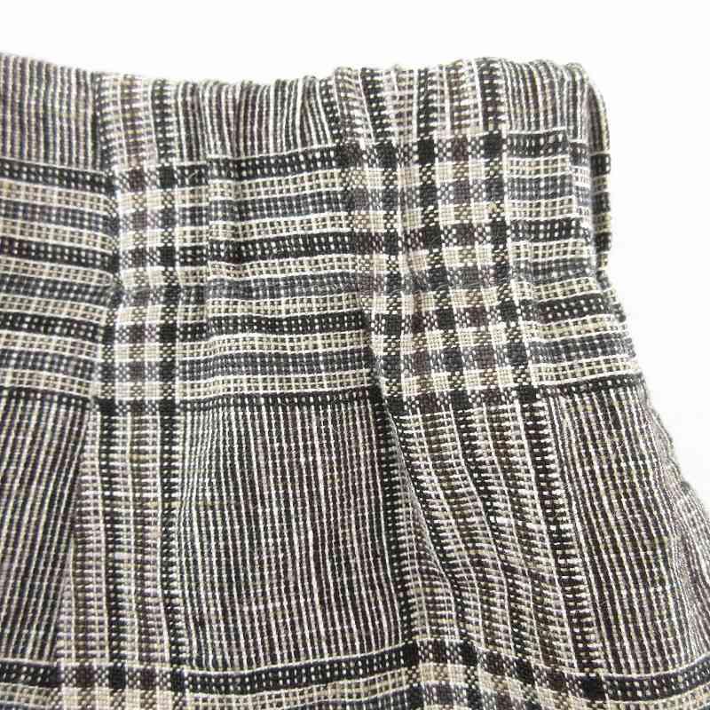 アドーア ADORE コットングレンチェックタックフレアースカート  