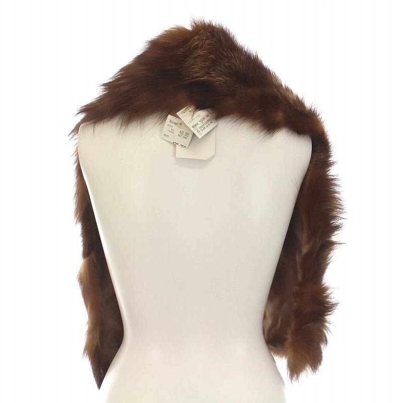 未使用品 アイシービー iCB 毛皮 マフラー ティペット シルバー  