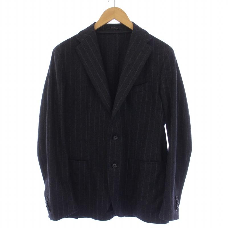 タリアトーレテーラードジャケットチェック黒1SGG22K 50サイズ