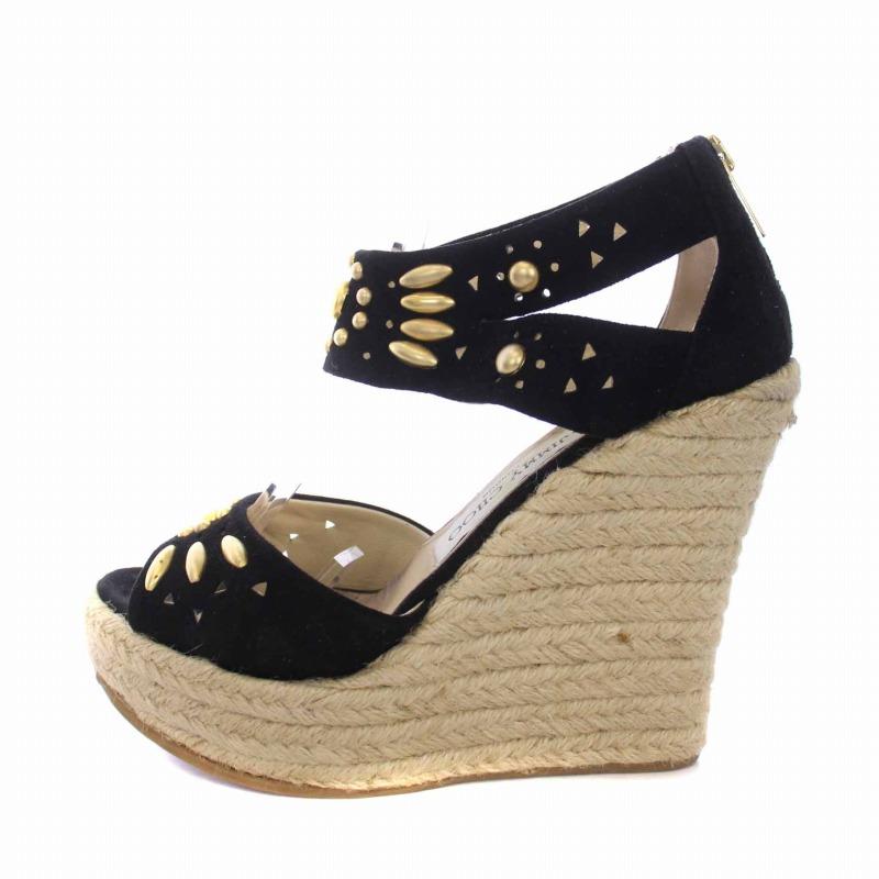 ジミーチュウ】フラットシューズ☆デニム☆ストラップ付☆37