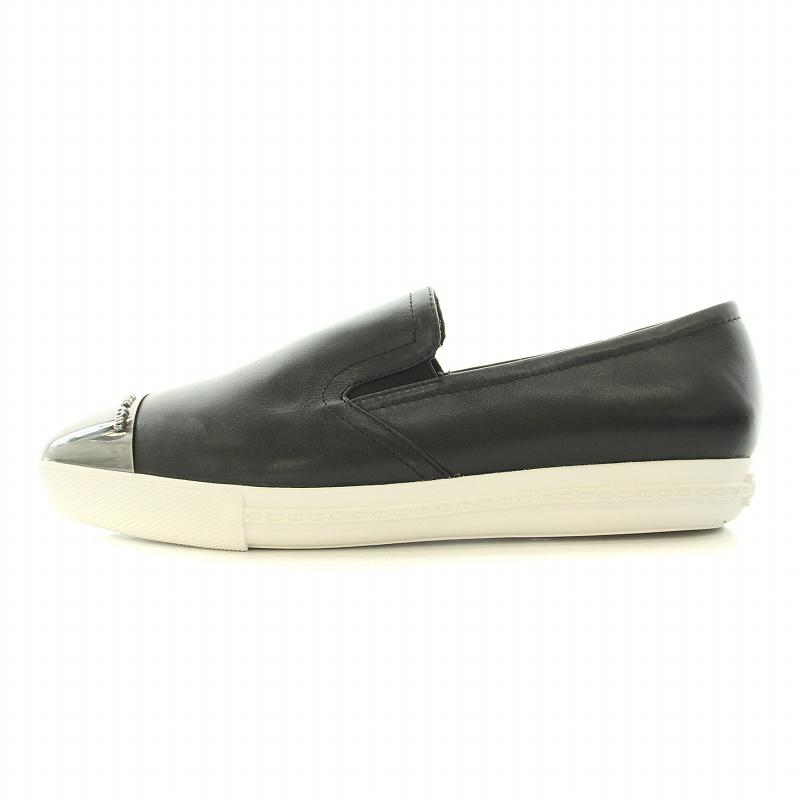ミュウミュウ miumiu Metal Cap Toe Skate Sneaker メタルキャップトゥ 