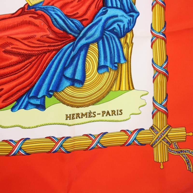 HERMES エルメス カレ90 1789 LIBERTE EGALITE FRATERNITE REPUBLIQ 