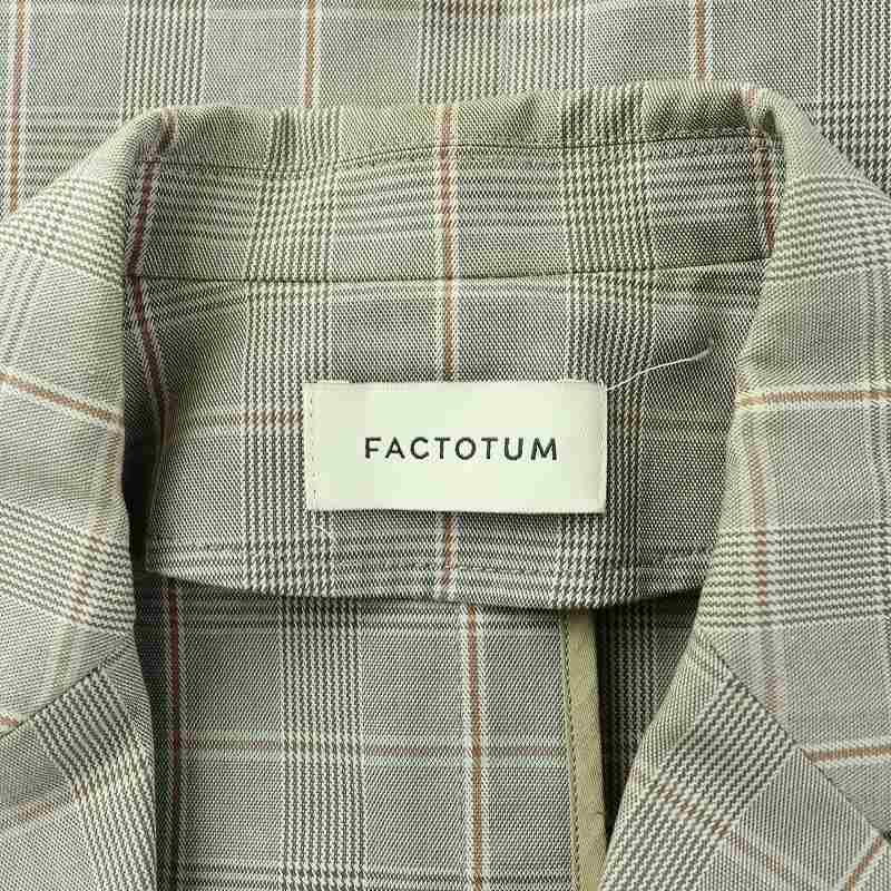 ファクトタム FACTOTUM テーラードジャケット 背抜き シングル 3B 