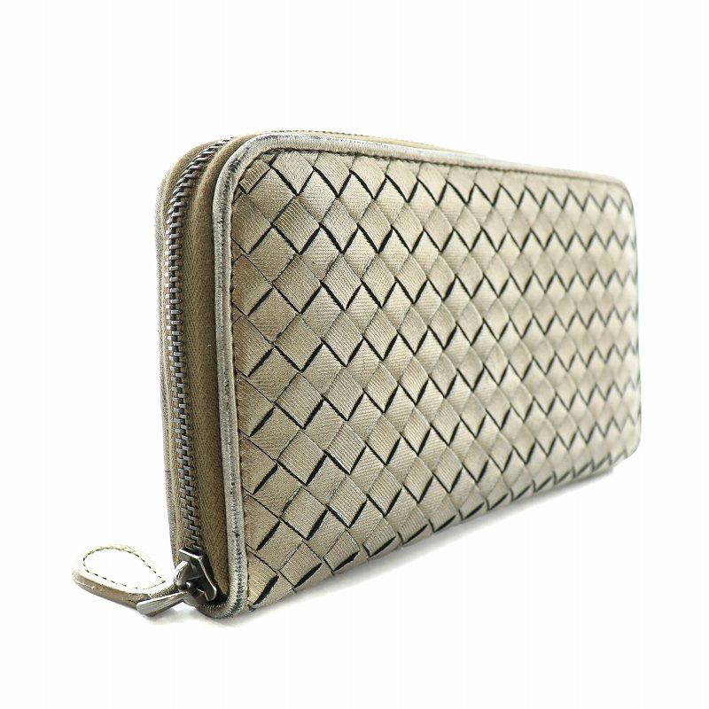 ボッテガヴェネタ編み込みラウンドファスナー長財布