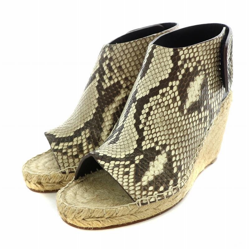 CELINE セリーヌ ブーティ 80 サンダル パイソンレザー オープントゥ  