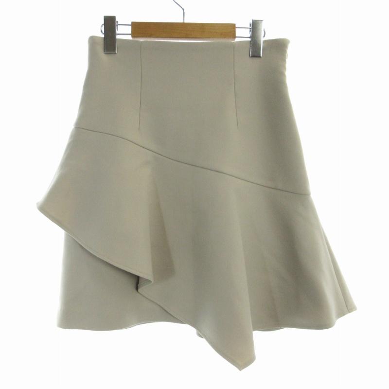 JILL STUART ジルスチュアート アシンメトリーフレアミニスカート  