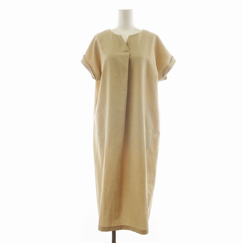 UNTITLED アンタイトル ワンピース 半袖 スリットネック ミモレ ロング  