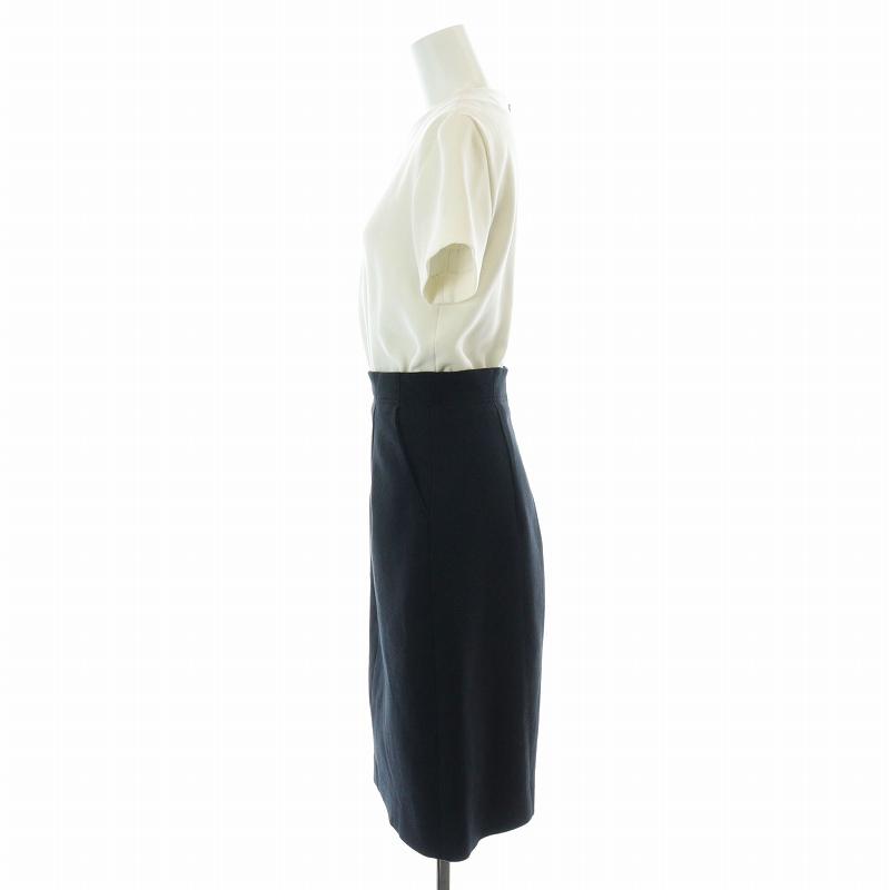 YOKO CHAN ドッキングワンピース タイト ミモレ ロング 半袖 クルー  